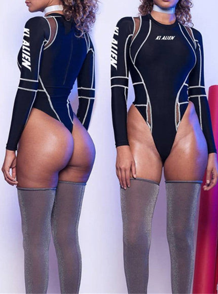 Aria Skinny Bodysuit Streetwear Top - Fashion Pov