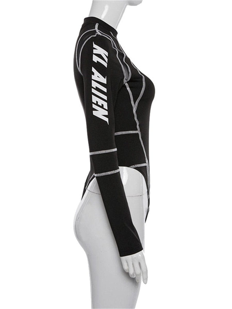 Aria Skinny Bodysuit Streetwear Top - Fashion Pov