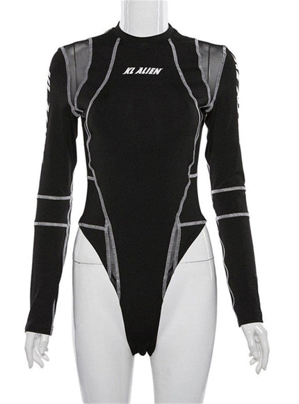 Aria Skinny Bodysuit Streetwear Top - Fashion Pov