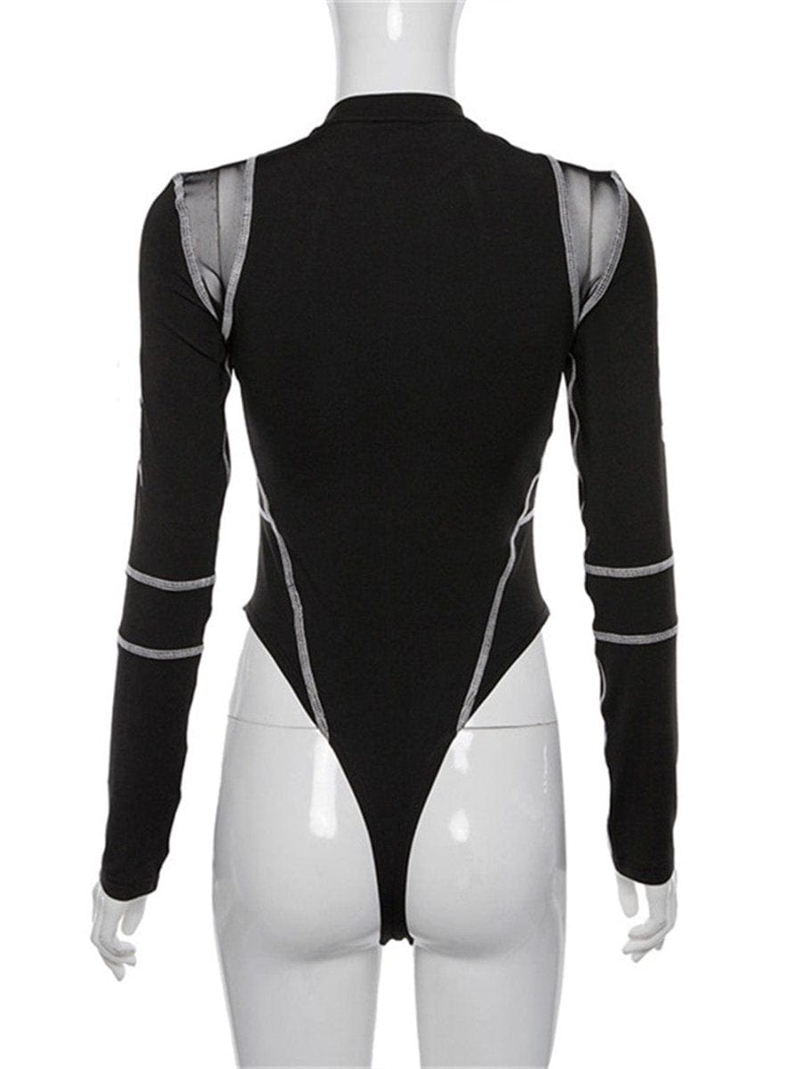 Aria Skinny Bodysuit Streetwear Top - Fashion Pov