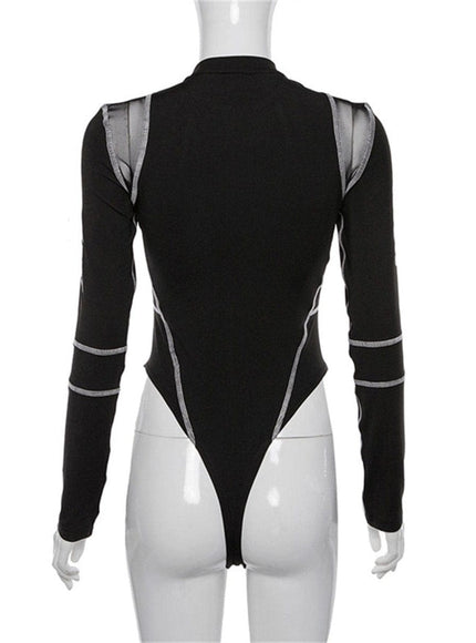 Aria Skinny Bodysuit Streetwear Top - Fashion Pov