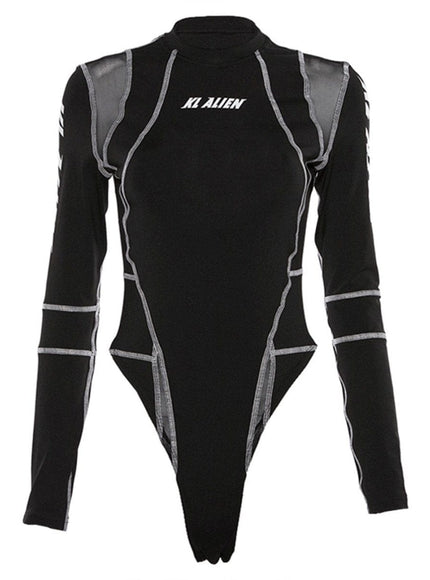 Aria Skinny Bodysuit Streetwear Top - Fashion Pov
