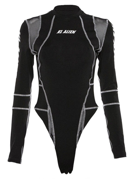 Aria Skinny Bodysuit Streetwear Top - Fashion Pov