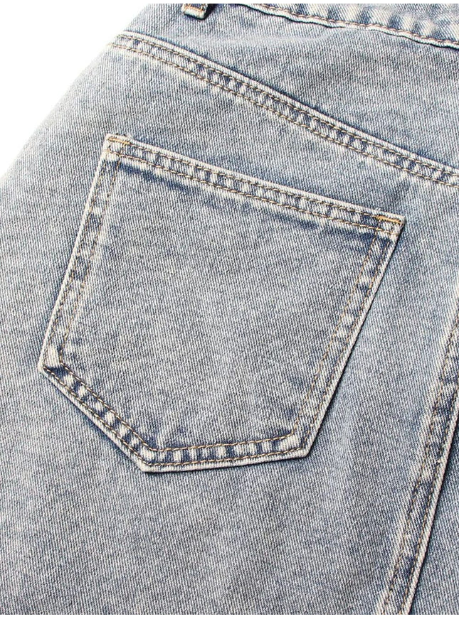 Aster Hollow Out Casual Denim Skirt - Fashion Pov