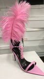 Bailey Feather Gladiator Thin Heel - Fashion Pov