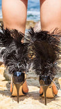 Bailey Feather Gladiator Thin Heel - Fashion Pov