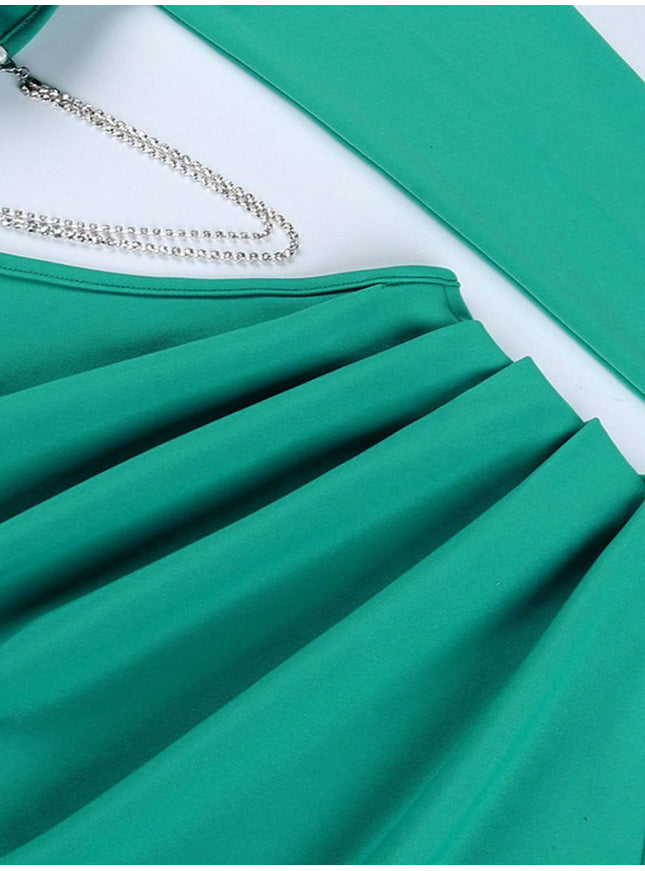 Brooks Diamond Hollow Out Mini Dress - Fashion Pov