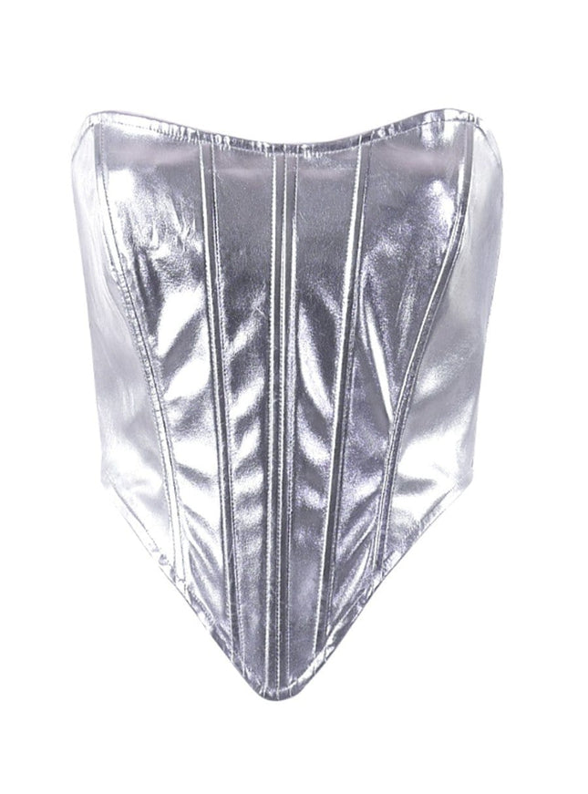Charlie Metallic Vest Streetwear Top - Fashion Pov