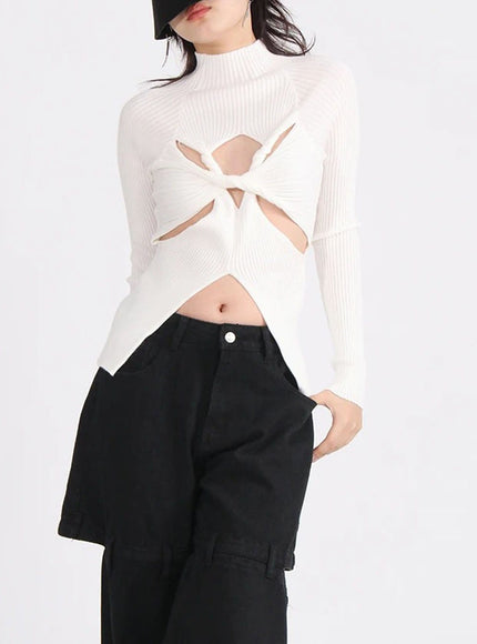 Chiara Hollow Out Knit Sweater - Fashion Pov