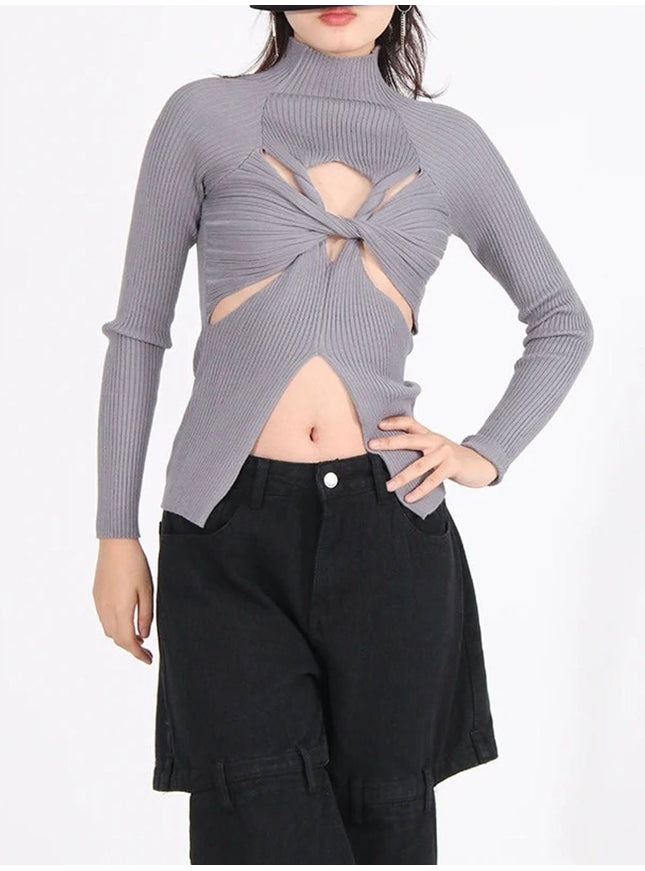 Chiara Hollow Out Knit Sweater - Fashion Pov