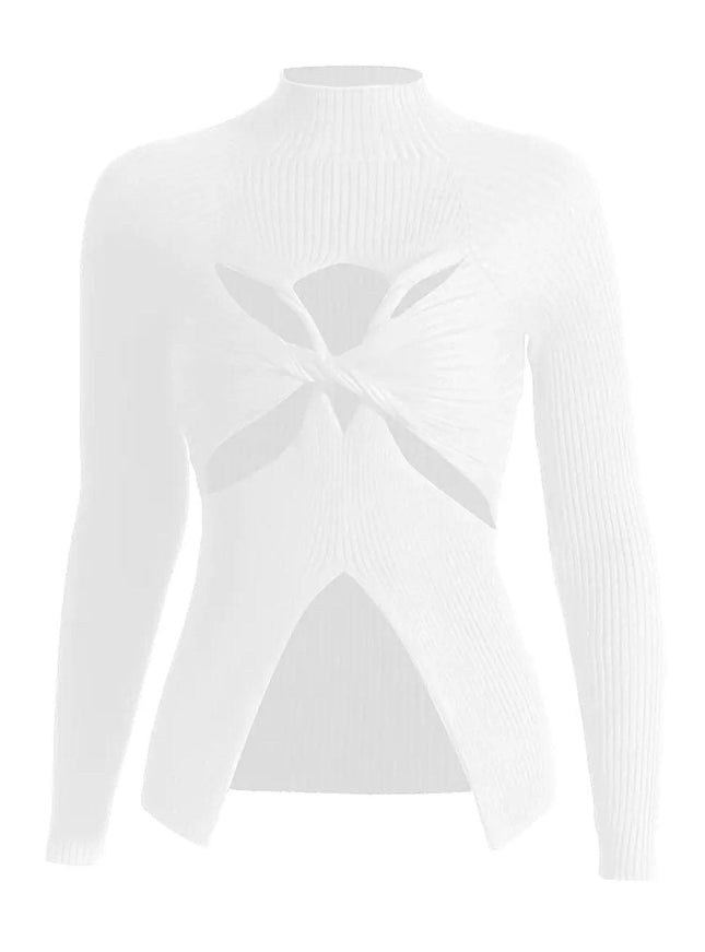 Chiara Hollow Out Knit Sweater - Fashion Pov
