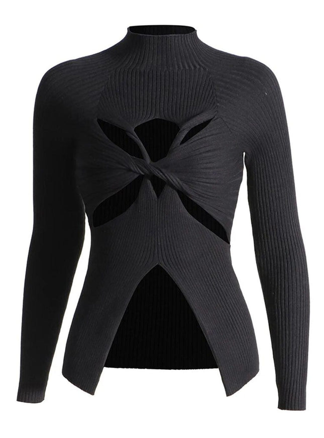 Chiara Hollow Out Knit Sweater - Fashion Pov