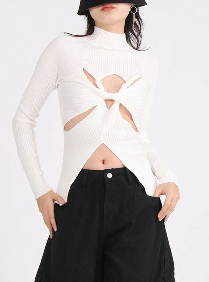 Chiara Hollow Out Knit Sweater - Fashion Pov