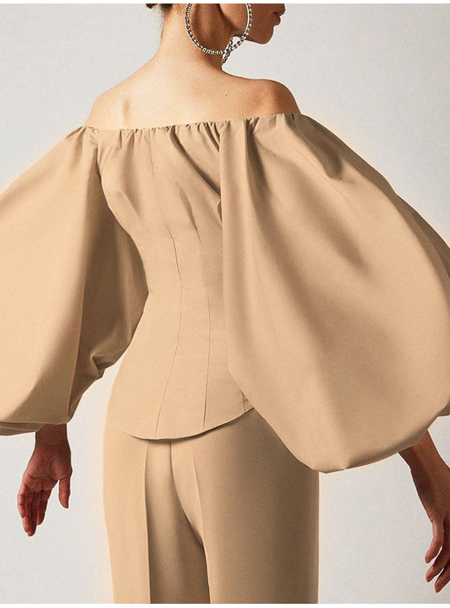 Clara Off Shoulder Lantern Sleeve Top - Fashion Pov