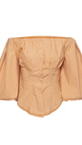 Clara Off Shoulder Lantern Sleeve Top - Fashion Pov