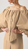 Clara Off Shoulder Lantern Sleeve Top - Fashion Pov