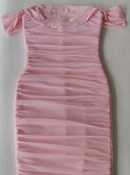 Claudia Bodycon Off Shoulder Midi Dress - Fashion Pov
