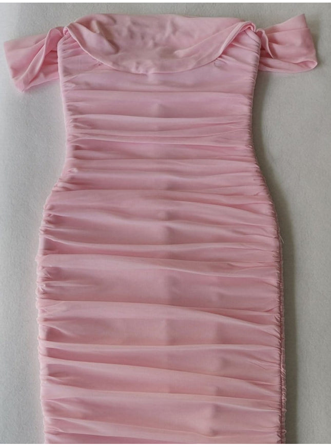 Claudia Bodycon Off Shoulder Midi Dress - Fashion Pov