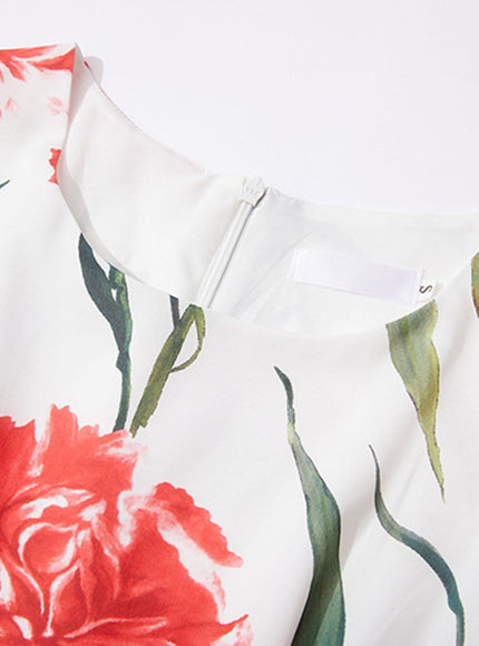 Daisy Flower Sleeveless Midi Dress - Fashion Pov