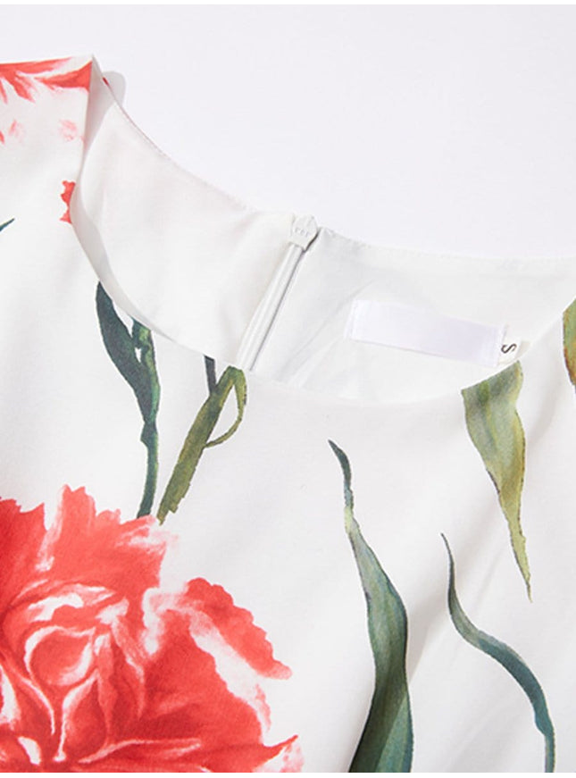Daisy Flower Sleeveless Midi Dress - Fashion Pov