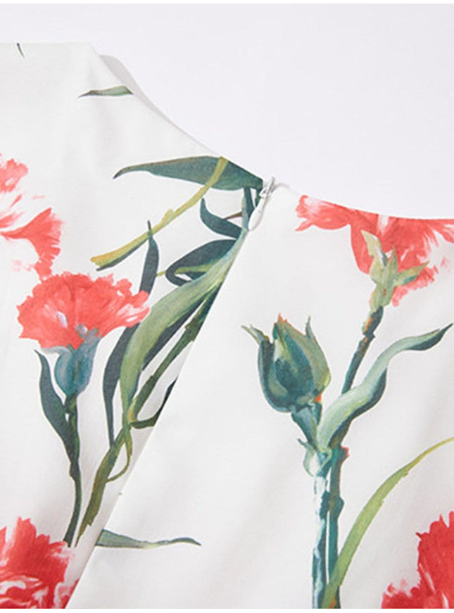 Daisy Flower Sleeveless Midi Dress - Fashion Pov