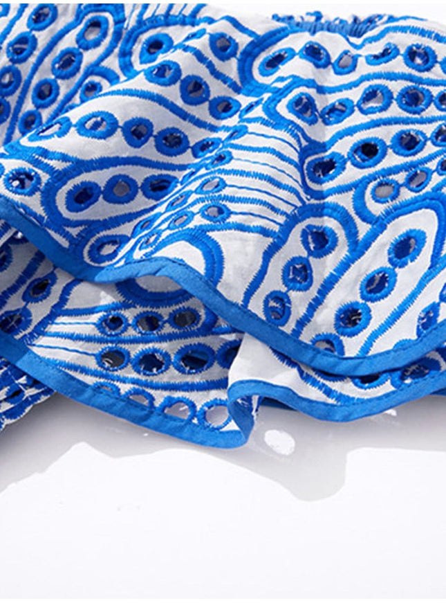 Dakota Hollow Out Ruffle Midi Dress - Fashion Pov