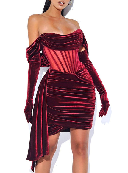 Danielle Off Shoulder Bodycon Mini Dress - Fashion Pov