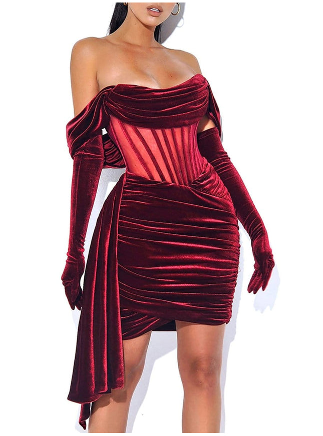 Danielle Off Shoulder Bodycon Mini Dress - Fashion Pov