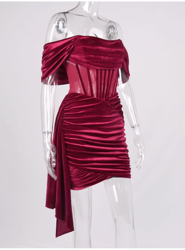Danielle Off Shoulder Bodycon Mini Dress - Fashion Pov