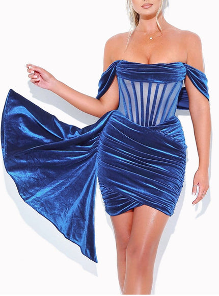 Danielle Off Shoulder Bodycon Mini Dress - Fashion Pov
