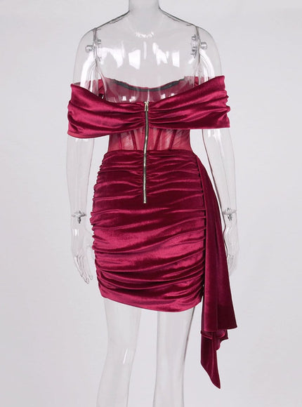 Danielle Off Shoulder Bodycon Mini Dress - Fashion Pov