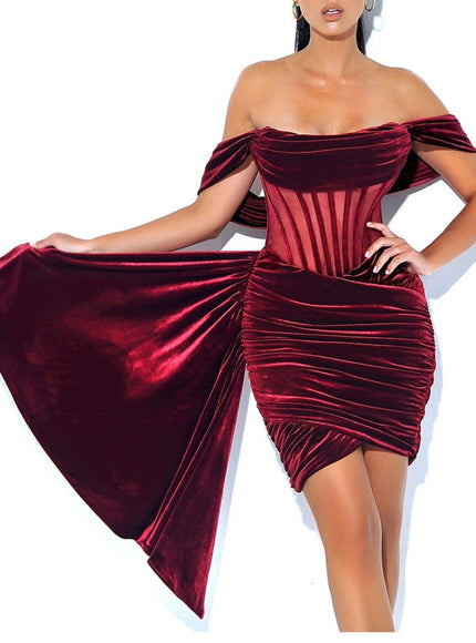 Danielle Off Shoulder Bodycon Mini Dress - Fashion Pov
