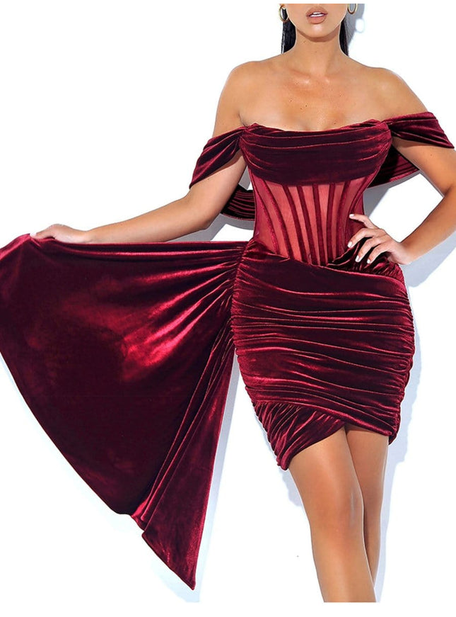 Danielle Off Shoulder Bodycon Mini Dress - Fashion Pov