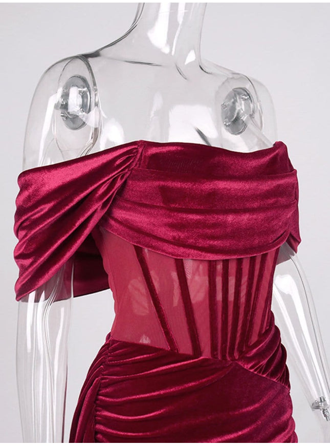 Danielle Off Shoulder Bodycon Mini Dress - Fashion Pov