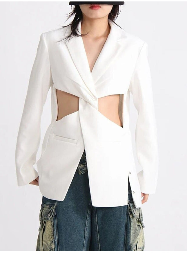 Della Hollow Out Blazer - Fashion Pov