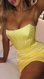 Devin Strapless Bodycon Mini Dress - Fashion Pov