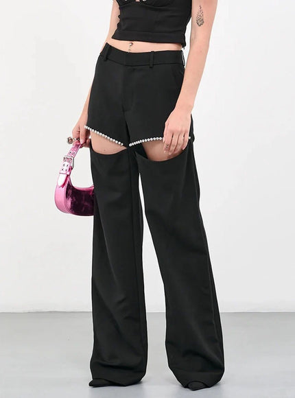 Dillon Diamond Hollow Out Pant - Fashion Pov