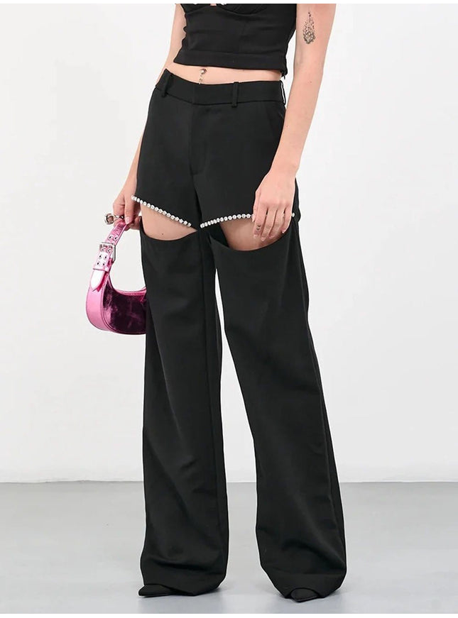 Dillon Diamond Hollow Out Pant - Fashion Pov