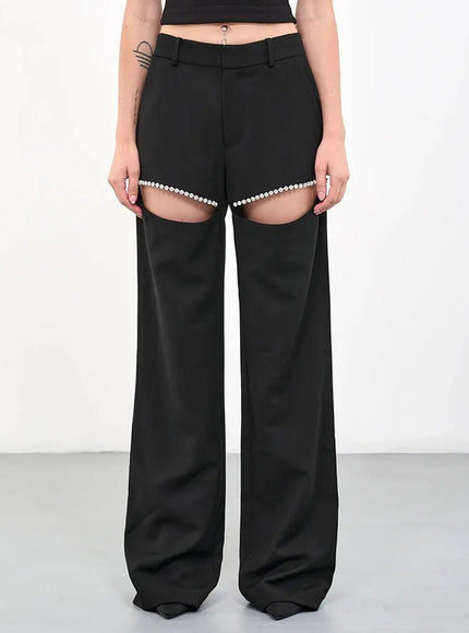Dillon Diamond Hollow Out Pant - Fashion Pov