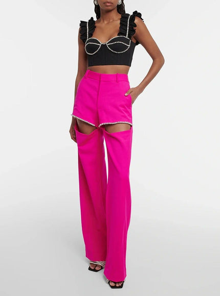 Dillon Diamond Hollow Out Pant - Fashion Pov