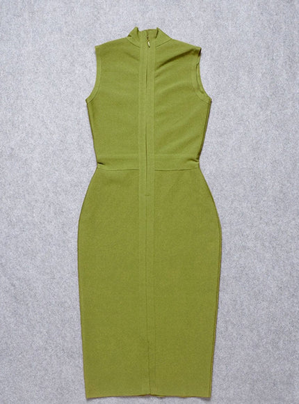 Elaine Sleeveless Bodycon Midi Dress - Fashion Pov