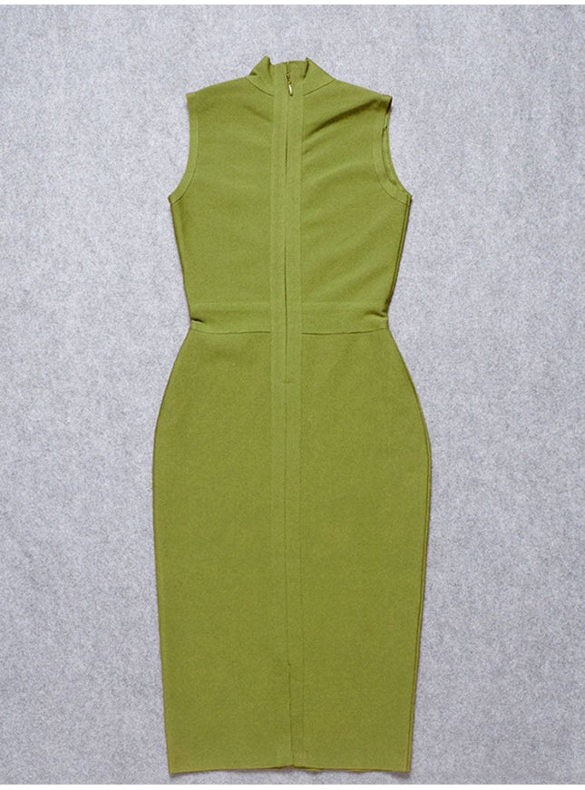 Elaine Sleeveless Bodycon Midi Dress - Fashion Pov