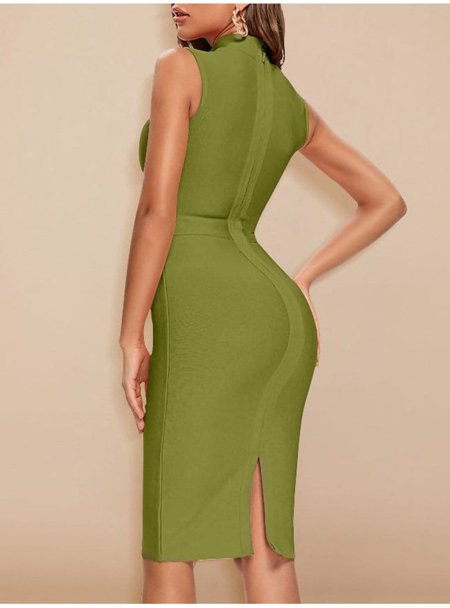Elaine Sleeveless Bodycon Midi Dress - Fashion Pov