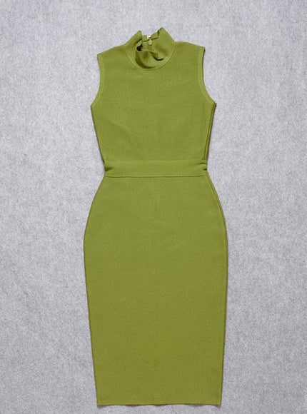 Elaine Sleeveless Bodycon Midi Dress - Fashion Pov