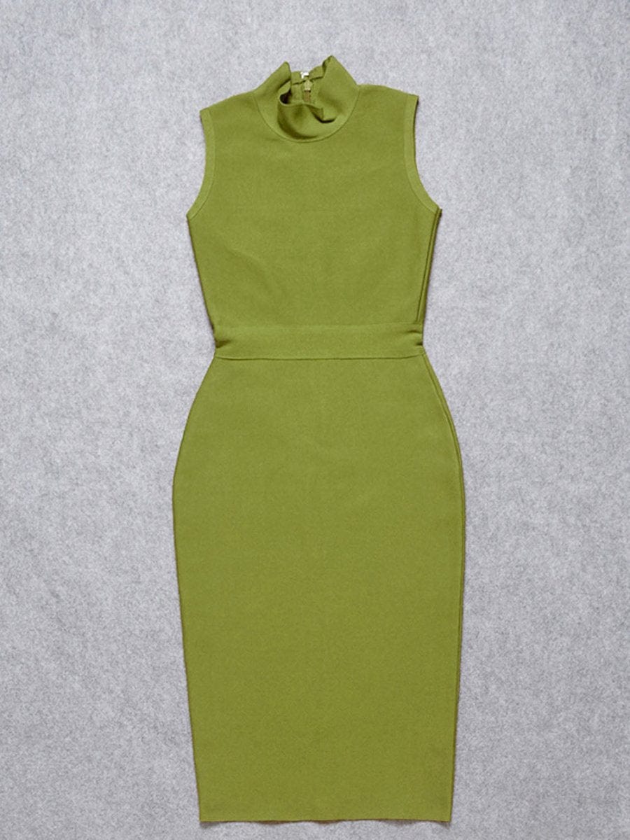 Elaine Sleeveless Bodycon Midi Dress - Fashion Pov