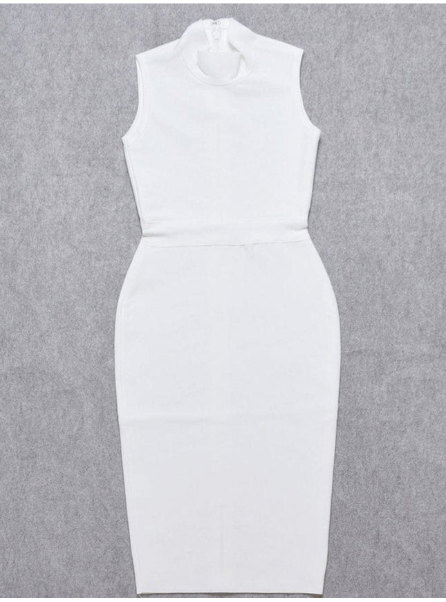 Elaine Sleeveless Bodycon Midi Dress - Fashion Pov