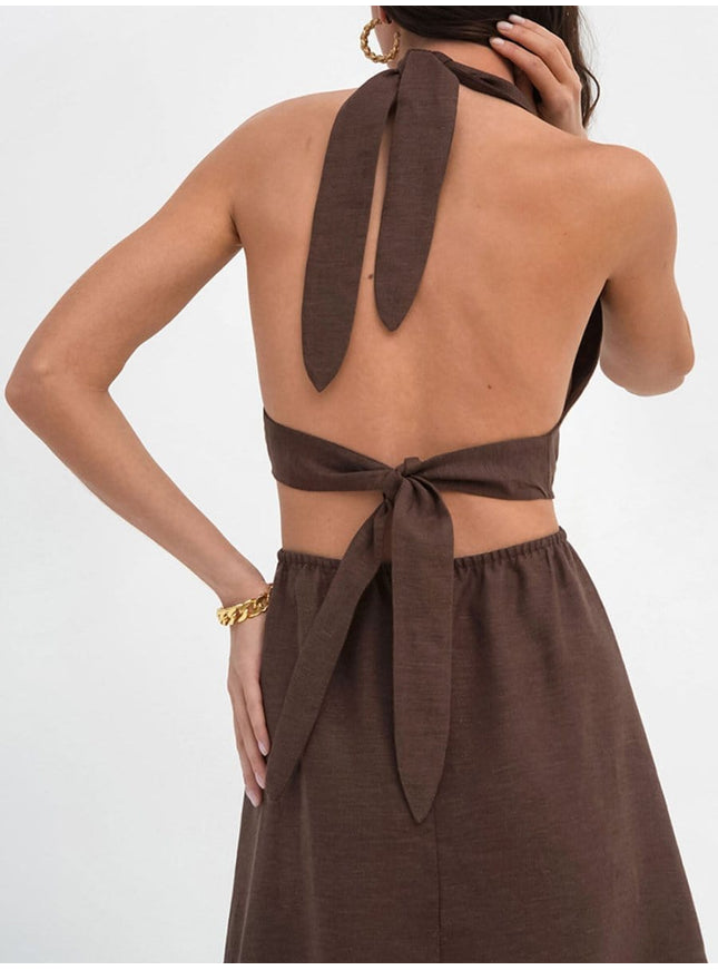 Elia Sleeveless Hollow Out Dress - Fashion Pov