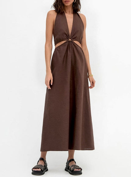Elia Sleeveless Hollow Out Dress - Fashion Pov