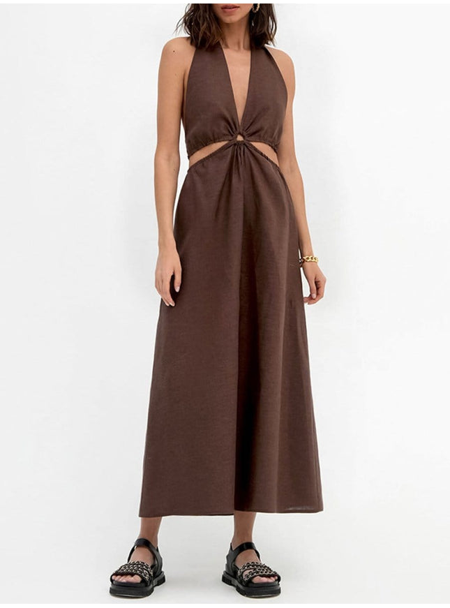 Elia Sleeveless Hollow Out Dress - Fashion Pov