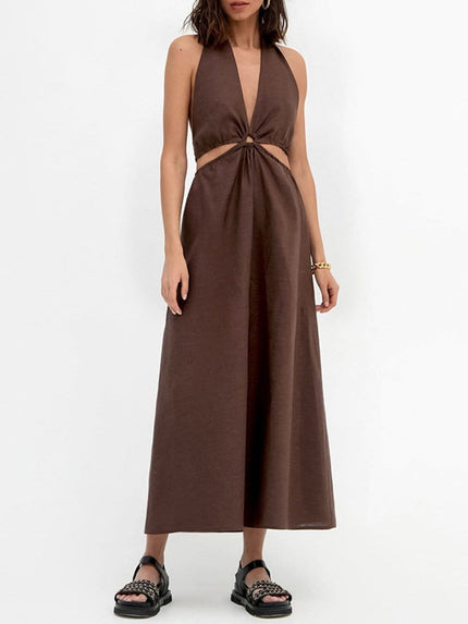 Elia Sleeveless Hollow Out Dress - Fashion Pov